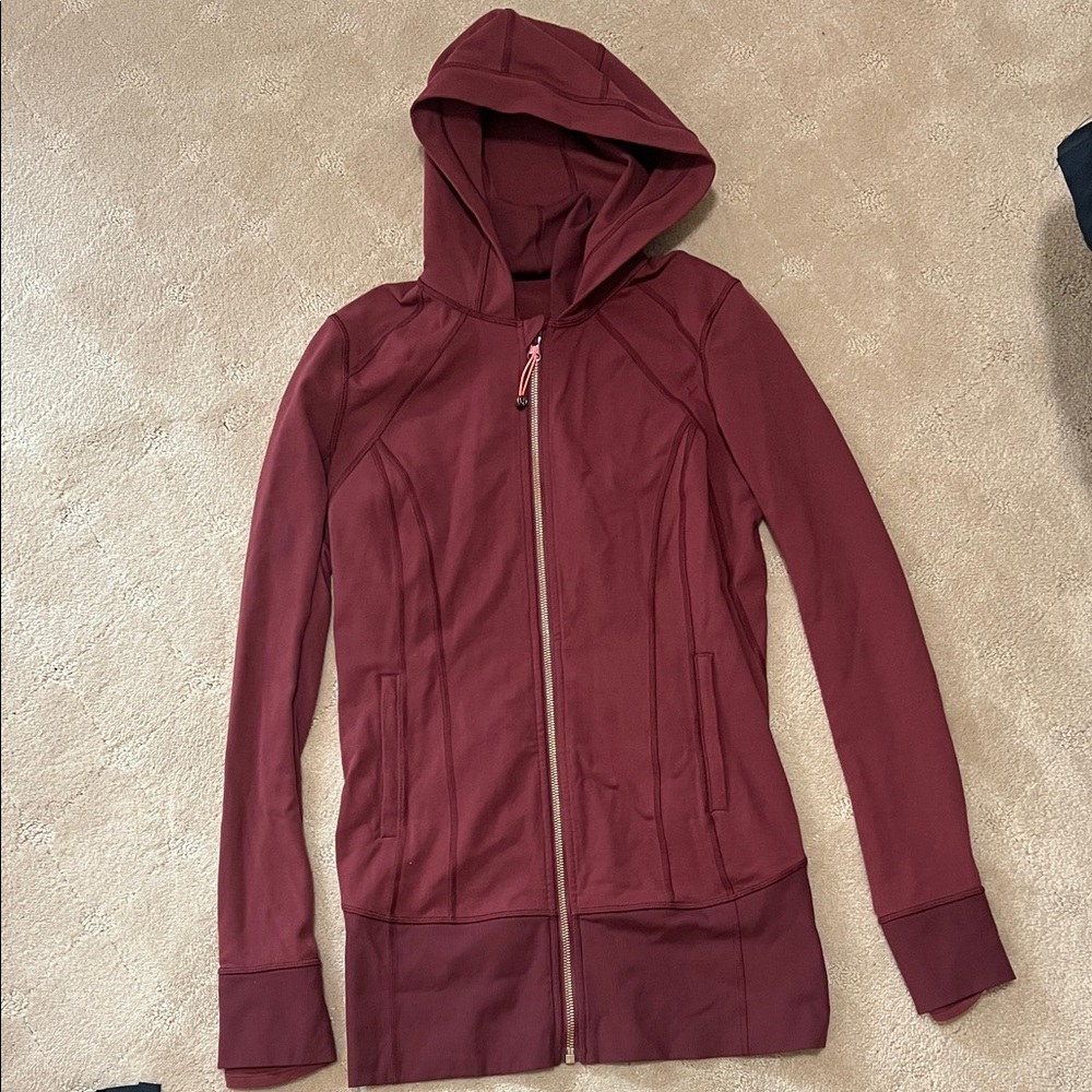 Lululemon Burgundy Zip-Up Hoodie Jacket